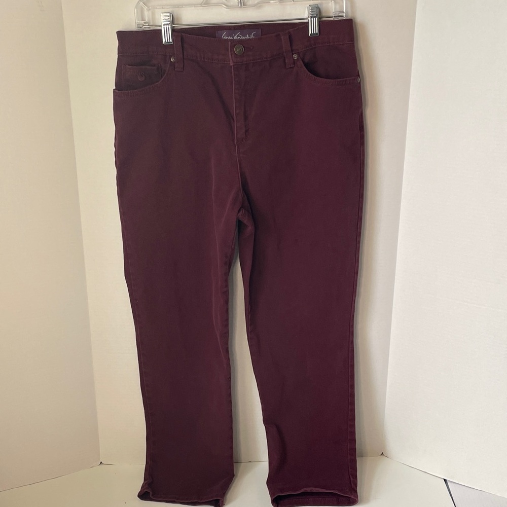 Gloria Vanderbilt  Women's Size 12 Petite Deep Red  Amanda Jeans
